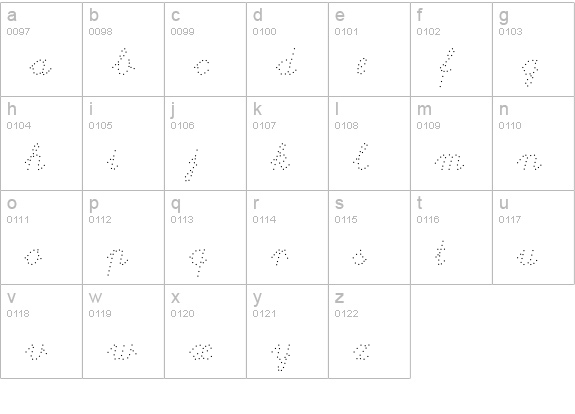 Lapunkt lowercase a-z preview