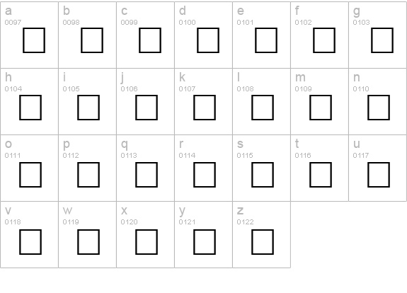 Laramie lowercase a-z preview