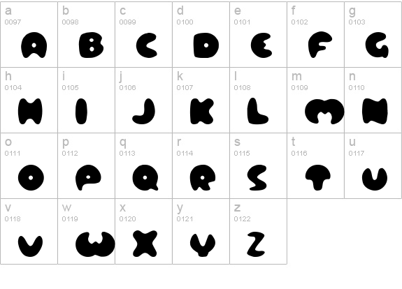 Lard! lowercase a-z preview