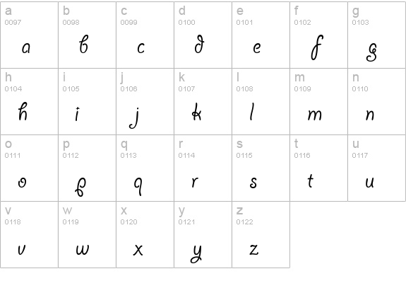 LariatLight lowercase a-z preview