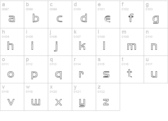 LarissaOpen lowercase a-z preview