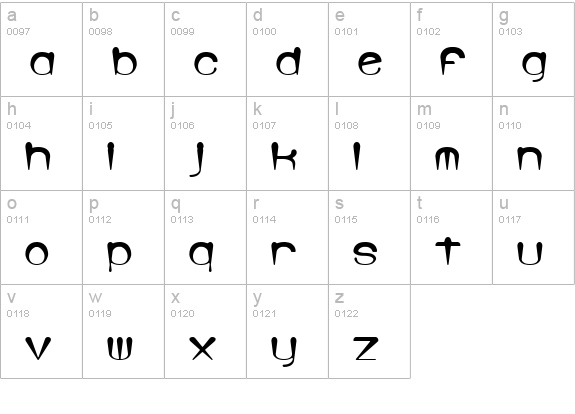 Larkspur -BRK- lowercase a-z preview