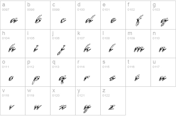 LaserICG-ChromeAlt lowercase a-z preview