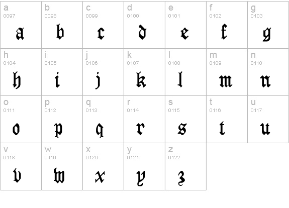 LaserLondon lowercase a-z preview