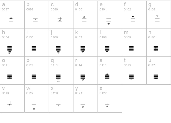 Lassus Medium lowercase a-z preview