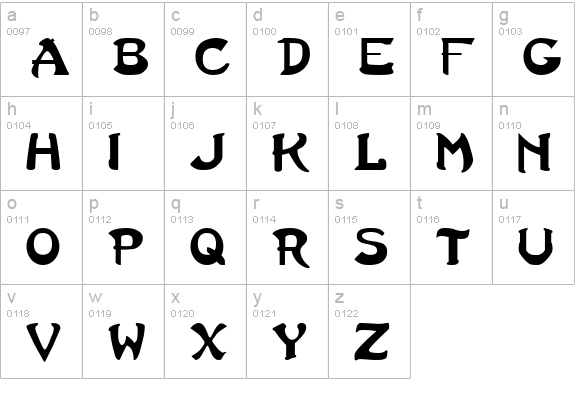 Last Ninja lowercase a-z preview
