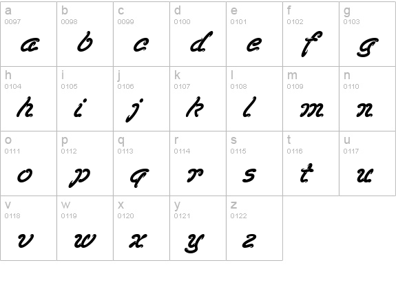 LasVegasD lowercase a-z preview