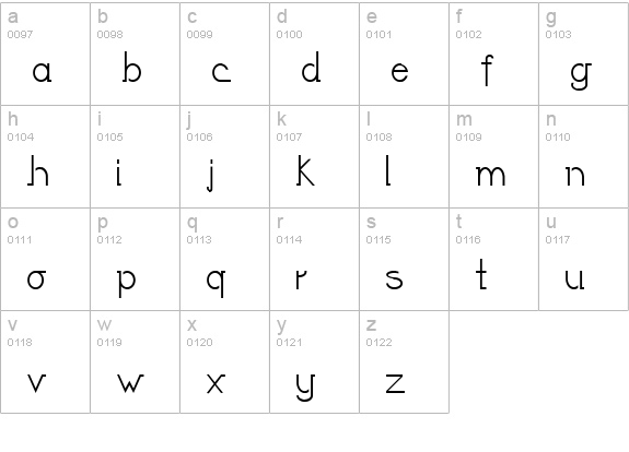 LateNite lowercase a-z preview