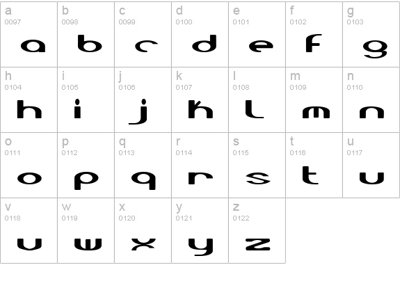 LaureHead lowercase a-z preview