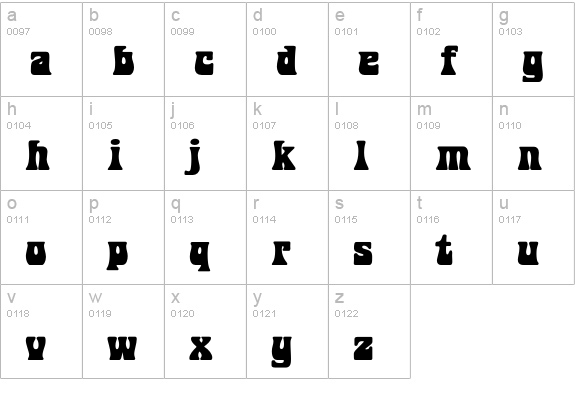 Laurent lowercase a-z preview