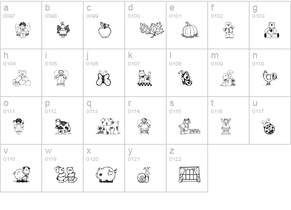 Laurie'sCountry lowercase a-z preview