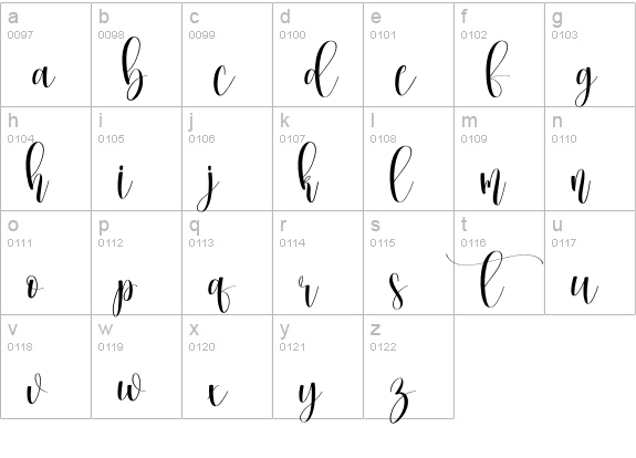Lavender Christmas lowercase a-z preview