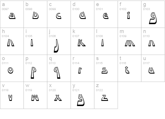 Layaway lowercase a-z preview