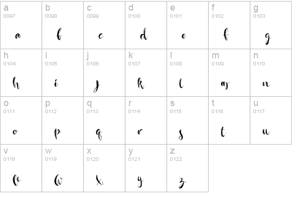 Layla Brush NEW Update lowercase a-z preview