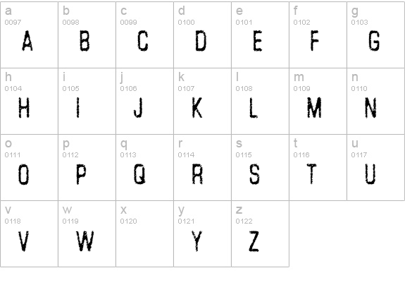 Lead Coat lowercase a-z preview
