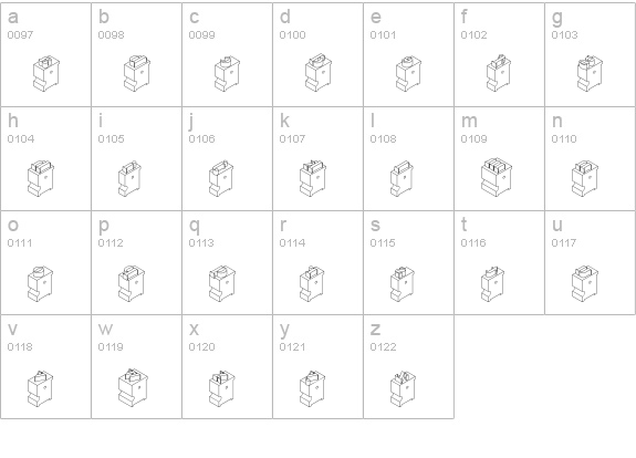LeadTypeRight lowercase a-z preview
