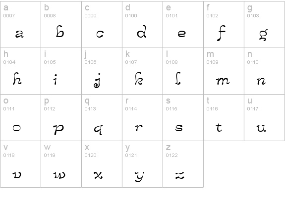 LeakorLeach lowercase a-z preview