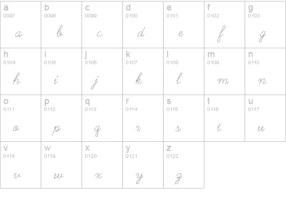 Learning Curve Dashed lowercase a-z preview
