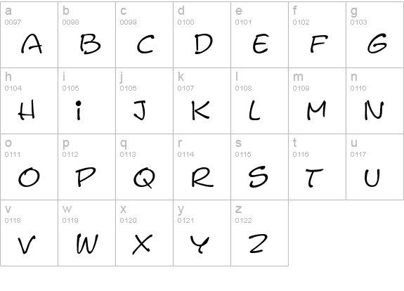 LeAsterixEF-Regular lowercase a-z preview