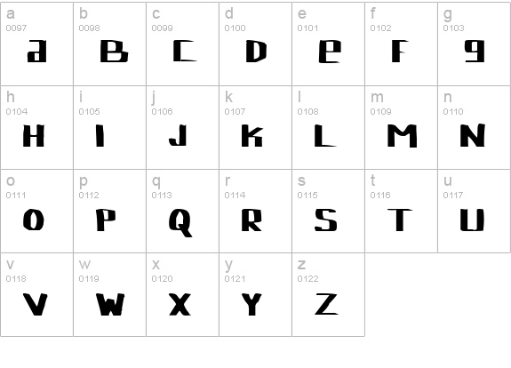Lebowski lowercase a-z preview