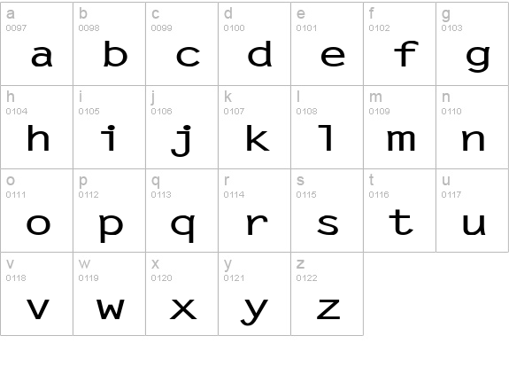 Lechter Extended Bold lowercase a-z preview