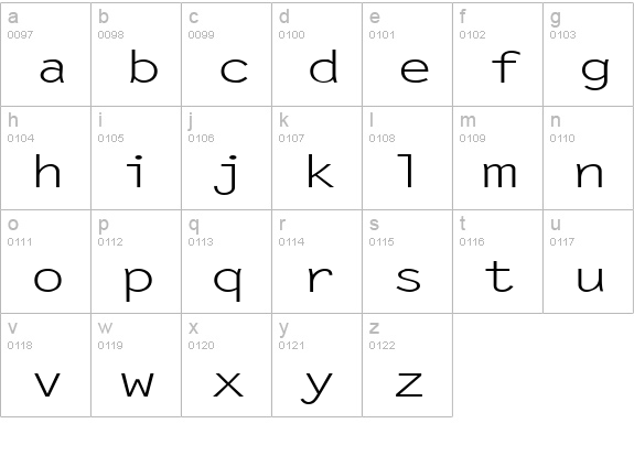 Lechter Extended Normal lowercase a-z preview