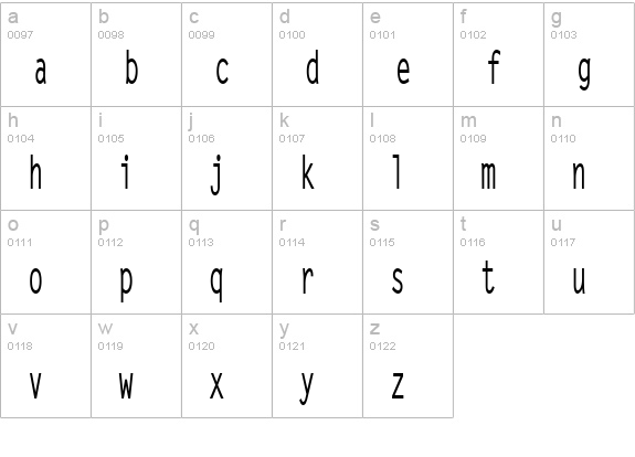 Lechter Thin Bold lowercase a-z preview