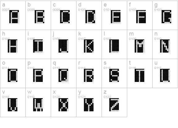 LED BOARD lowercase a-z preview