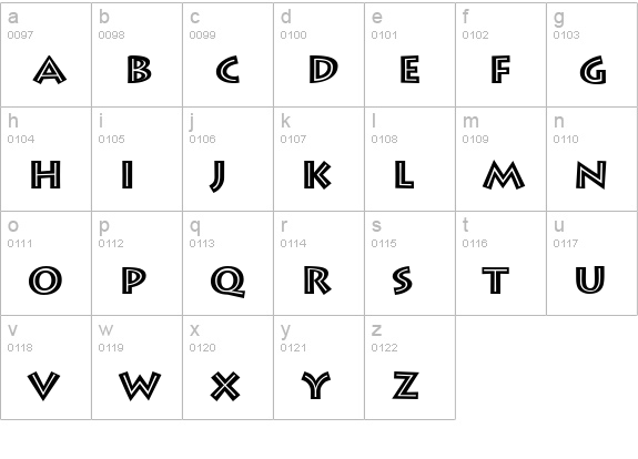LeeToscaniniInlineSH lowercase a-z preview