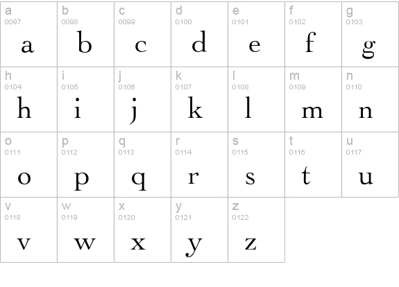 Lega-Regular lowercase a-z preview