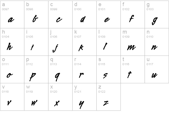 Legault Bold lowercase a-z preview