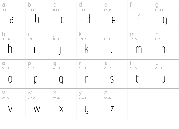Leger-Light-Regular lowercase a-z preview