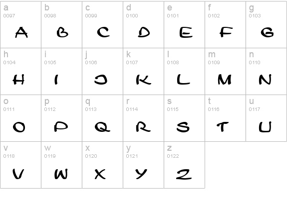 LegerD lowercase a-z preview
