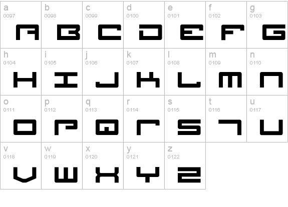Legion Bold lowercase a-z preview