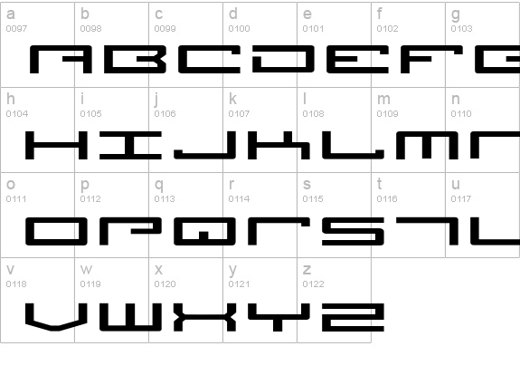 Legion Expanded lowercase a-z preview