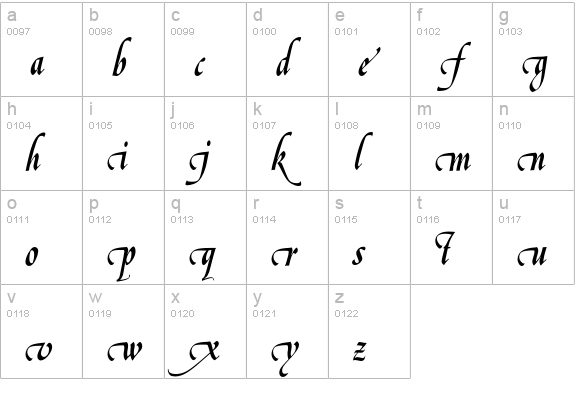 LeGriffeEF-AlternateOne lowercase a-z preview