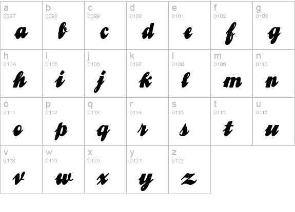 Lemonade ExtraBold lowercase a-z preview