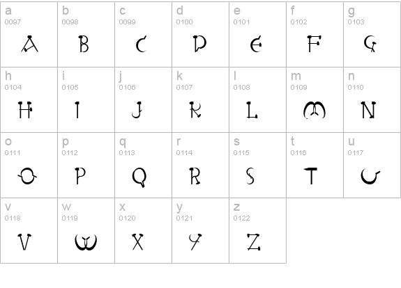 Leningrad lowercase a-z preview