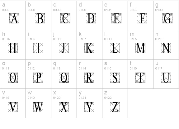 Leonardo lowercase a-z preview