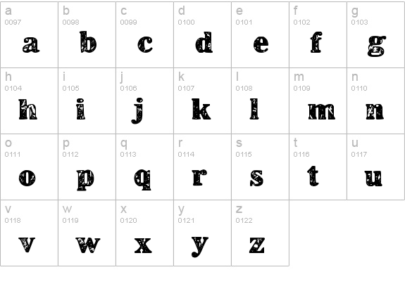 Lerku-Regular lowercase a-z preview