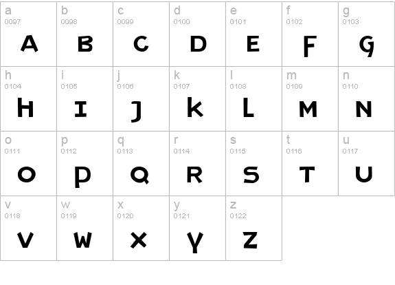 Letrinth lowercase a-z preview