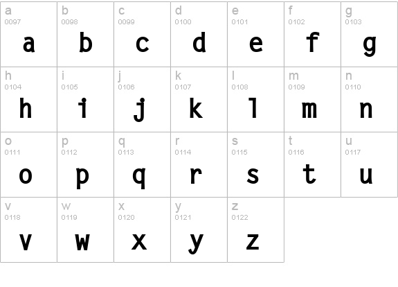 LetterGotLBol lowercase a-z preview