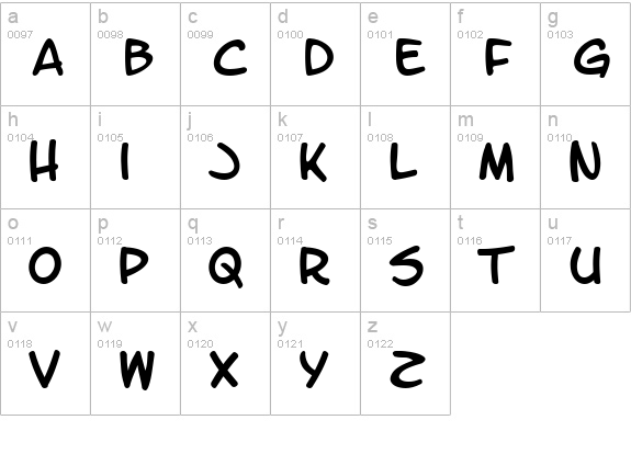 LetterOMatic! lowercase a-z preview