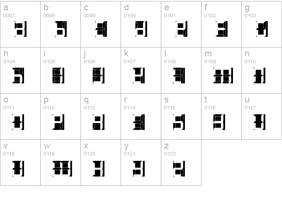 Letters Laughing Dissection and Destruction lowercase a-z preview