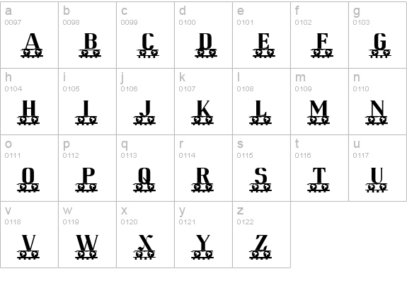 LetterTrain Plain lowercase a-z preview