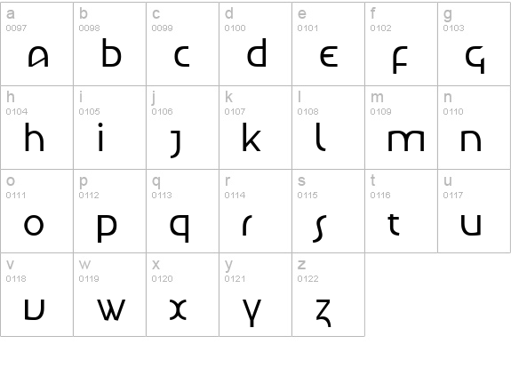 Letunical Normal lowercase a-z preview