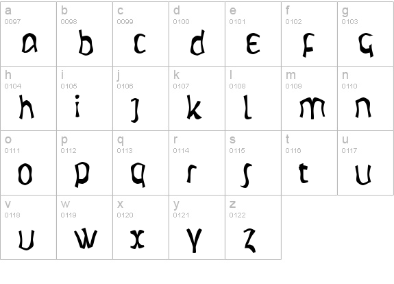LetunicalWarp lowercase a-z preview