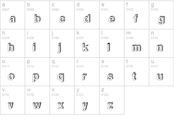 LevelTwo lowercase a-z preview