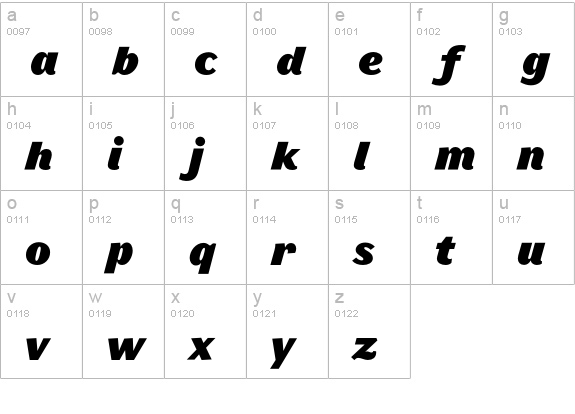 Leviathan-HTF-Black-Italic lowercase a-z preview
