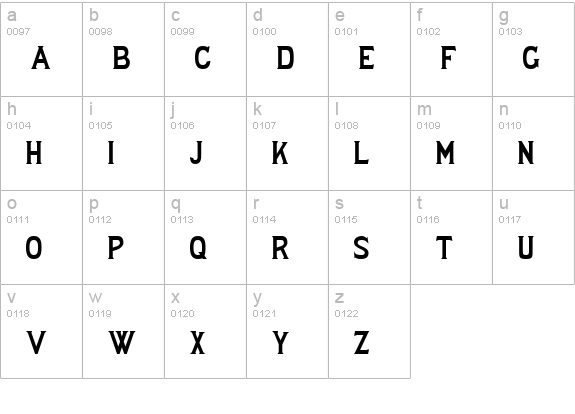 Lewisham lowercase a-z preview